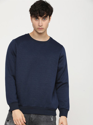HIGHLANDER Full Sleeve Self Design Men Sweatshirt