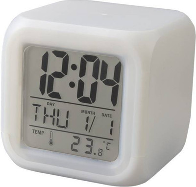 Pink Tokri Digital Color Changing, Table Alarm Clock