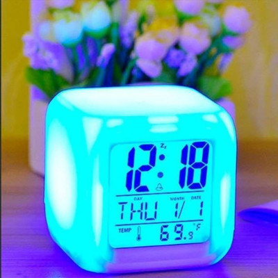 Pink Tokri Digital Color Changing, Table Alarm Clock