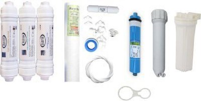 colorsole DUSTER 1 Year RO service Kit with Inline set, Hi-tech 75 GPD membrane, Housing (MH), Bowl, Spun and Ot... Pleated Filter Cartridge(0.2, Pack of 1)