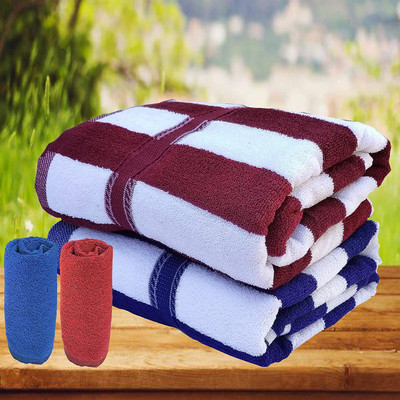 sai praseeda Cotton 650 GSM Bath Towel Set(Pack of 2)