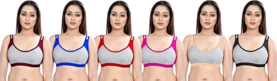 TK products Women Sports Non Padded Bra(Blue, Pink, Purple)