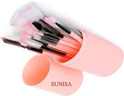sunisa Makeup Brushes for Foundation Eyeshadow Eyebrow Eyeliner Blush Powder Concealer Contour(Pack of 12)