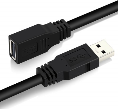 Fedus Micro USB Cable 2 A 1.2 m 3.9 FEET USB Extension Cable Type A Male to Female Extension Cord USB Extender Fast Data Transfer Compatible with LED/LCD HDTV, Pen Drive, Keyboard, Mouse, Flash Drive, Hard Drive, Webcam-1.2M(Compatible with KEYBOARD, MOUSE, FLASH DRIVE, Black, One Cable)