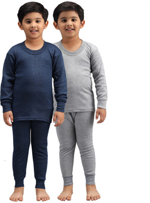 ANIXA Top - Pyjama Set For Boys & Girls(Multicolor, Pack of 2)