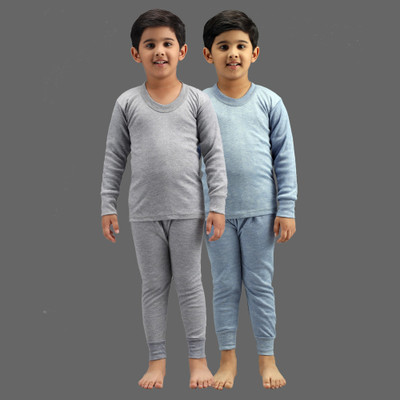 ANIXA Top - Pyjama Set For Boys & Girls(Multicolor, Pack of 2)