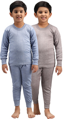 ANIXA Top - Pyjama Set For Boys & Girls(Multicolor, Pack of 2)