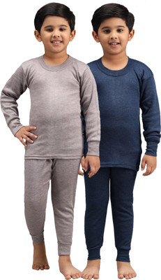 ANIXA Top - Pyjama Set For Boys & Girls(Multicolor, Pack of 2)