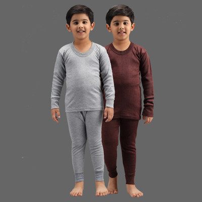 ANIXA Top - Pyjama Set For Boys & Girls(Multicolor, Pack of 2)