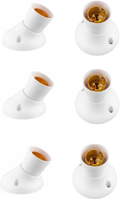 Electro Factory Angle Batten Deluxe Mix Bulb holder Pack of 6 Plastic Light Socket(Pack of 6)