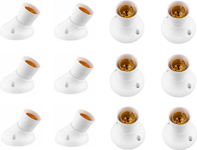 JELECTRICALS Angle Batten Deluxe Mix Bulb holder Pack of 12 Plastic Light Socket(Pack of 12)