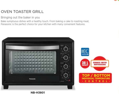 Panasonic 38-Litre NB-H3801 KSM-OTG Oven Toaster Grill (OTG)(Black)