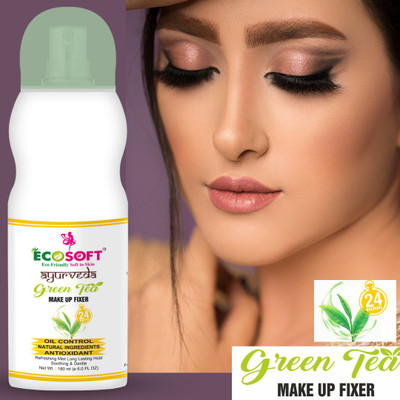 ECOSOFT New Advance Technology Green Tea Extract Make-up MIST & FIX Primer. Lightweight, soothing spray fixes all kind of makeup, forming on the skin with light invisible blemishes with moisturizing effect. Green Tea Long Lasting Moisturizing Makeup Fixer Primer (Transparent), Makeup Fixer Natural S ECOSOFT New Advance Technology Green Tea Extract Make-up MIST & FIX Primer. Lightweight, soothing spray fixes all kind of makeup, forming on the skin with light invisible blemishes with moisturizing effect. Green Tea Long Lasting Moisturizing Makeup Fixer Primer (Transparent), Makeup Fixer Natural S