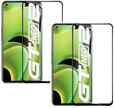 ISAAK Edge To Edge Tempered Glass for Realme GT Neo2 Edge to Edge, Full Glue, 11D Tempered Glass(Pack of 2)