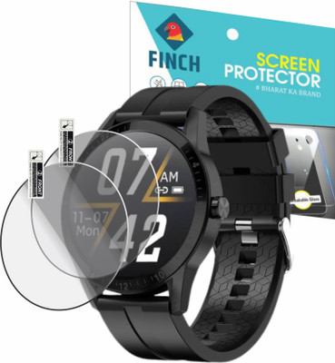 FINCH Tempered Glass Guard for Fire boltt Talk, Fire boltt Talk Pro, NoiseFit Crew, Fire Boltt Hurricane Smartwatch(Pack of 2)