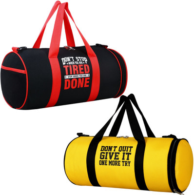 Dmade combo of 2 water resistant premium quality gym bag with separate shoe compartment(Kit Bag)