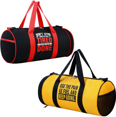 Dmade combo of 2 water resistant premium quality gym bag with separate shoe compartment(Kit Bag)