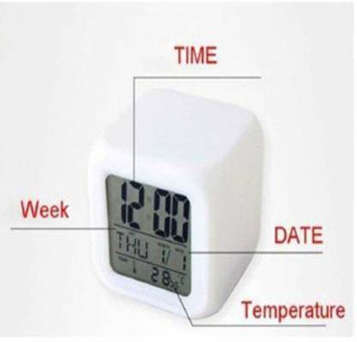 Pink Tokri Digital Color Changing, Table Alarm Clock