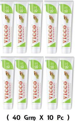 VICCO Vajradanti Tooth Paste Saunf Flavour - 400g (40 grm x 10 Pc) Toothpaste (400 g, Pack of 10) Toothpaste(400 g, Pack of 10)