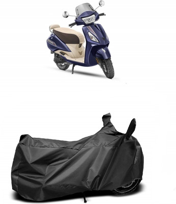 THE REAL ARV Waterproof Two Wheeler Cover for TVS(Jupiter classic, Black)