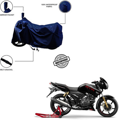 Trader's Stop Waterproof Two Wheeler Cover for TVS(Apache RTR 180, Blue)