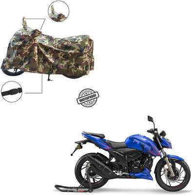 Pop Shade Waterproof Two Wheeler Cover for TVS(Apache RTR 200 4V, Multicolor)
