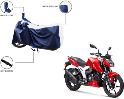 Pop Shade Two Wheeler Cover for TVS(Apache RTR 160 4V, White)