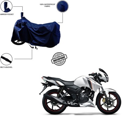 Home Ark Waterproof Two Wheeler Cover for TVS(Apache RTR 160, Blue)