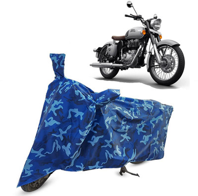 st enterprises Two Wheeler Cover for Royal Enfield(Classic 350, Blue)