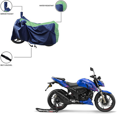 Trader's Stop Two Wheeler Cover for TVS(Apache RTR 200 4V, Green)