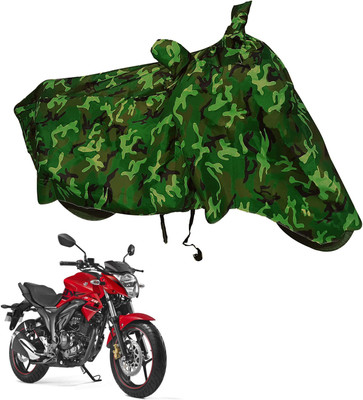 st enterprises Two Wheeler Cover for Suzuki(Gixxer, Green)