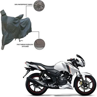 Pop Shade Two Wheeler Cover for TVS(Apache RTR 160, Grey)