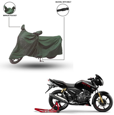 Trader's Stop Two Wheeler Cover for TVS(Apache RTR 180, Green)