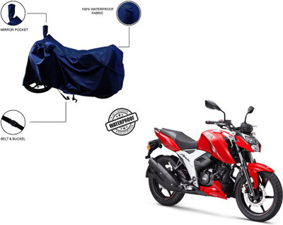 Pop Shade Waterproof Two Wheeler Cover for TVS(Apache RTR 160 4V, Blue)