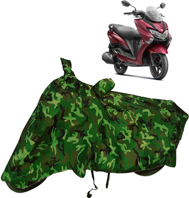st enterprises Two Wheeler Cover for Suzuki(Burgman Street, Green)