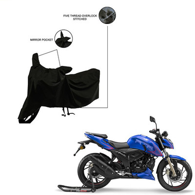 Pop Shade Two Wheeler Cover for TVS(Apache RTR 200 4V, Black)