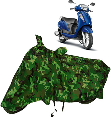 st enterprises Two Wheeler Cover for Suzuki(Access, Green)