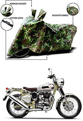 CARFAB Waterproof Two Wheeler Cover for Royal Enfield(Bullet Trials 500, Green)