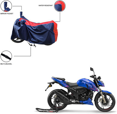 Pop Shade Two Wheeler Cover for TVS(Apache RTR 200 4V, Red)