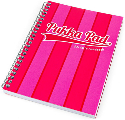 Pukka Pad A5 Size Single Pink Line Vogue Jotta Notepad Notebook Diary Ruled with Margin, 200 pages, Micro Perforated, 80gsm Spiral Wiro Bound, Printed Card Covers A5 Diary Ruled 200 Pages(Pink) Pukka Pad A5 Size Single Pink Line Vogue Jotta Notepad Notebook Diary Ruled with Margin, 200 pages, Micro Perforated, 80gsm Spiral Wiro Bound, Printed Card Covers A5 Diary Ruled 200 Pages(Pink)