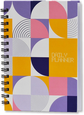 GRYPHUS BY SS CREATION Daily Planner Undated With To-Do-List , Notes , Meals , Appointment Planner Book With Hard Cover And Twin Wire Binding A5 Planner NO 192 Pages(Yellow)