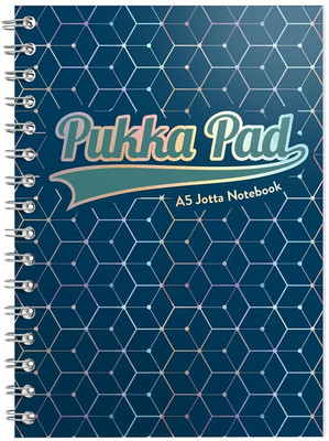 Pukka Pad A5 Size Dark Blue Glee Jotta Notepad Notebook Diary Ruled with Margin, 200 pages, Micro Perforated, 80gsm, Spiral Silver Twin Wire, Card Cover A5 Diary Ruled 200 Pages(Dark Blue) Pukka Pad A5 Size Dark Blue Glee Jotta Notepad Notebook Diary Ruled with Margin, 200 pages, Micro Perforated, 80gsm, Spiral Silver Twin Wire, Card Cover A5 Diary Ruled 200 Pages(Dark Blue)