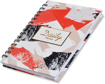 GRYPHUS BY SS CREATION Daily Planner With Strong Twin-Wire Binding Improving Time Management Skill A5 Diary NO 192 Pages(Red)