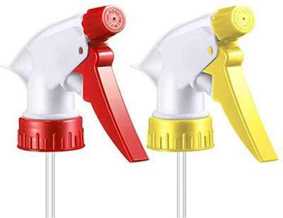 IKIS Plastic Trigger Spray | Spray Gun | Sprayer | Bottle Nozzle Head For Home, Salon & Office Purpose | Fits on Every Bottle- Random Colour Bottles Not Included- (Pack of 2) 1 L Hand Held Sprayer