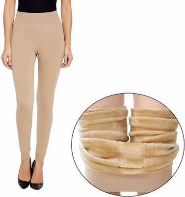 Zylum Fashion Ankle Length  Western Wear Legging(Beige, Solid)