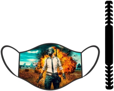 design wise Pubg Digital Print Multicolor Cotton Knitted Soft Cloth Face Mask...