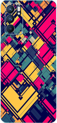 BUGGU Oppo Reno 6 Mobile Skin(Ultra Super Pattern Lines Skin With High Matte Finish., Mobile Skin (Back+Side+Camera))