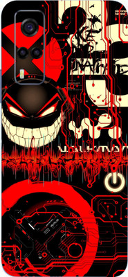 Jeeva Creation Vivo Y53s Mobile Skin(Ultra Super Red Graffiti Skin With High Matte Finish.)