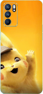 BUGGU Oppo Reno 6 Mobile Skin(Ultra Super Baby Pikachu Skin With High Matte Finish., Mobile Skin (Back+Side+Camera))