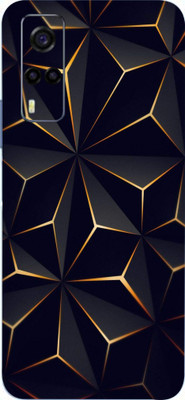 BUGGU Vivo Y53s Mobile Skin(Ultra Super Black Abstract Shape Skin With High Matte Finish., Mobile Skin (Back+Side+Camera))